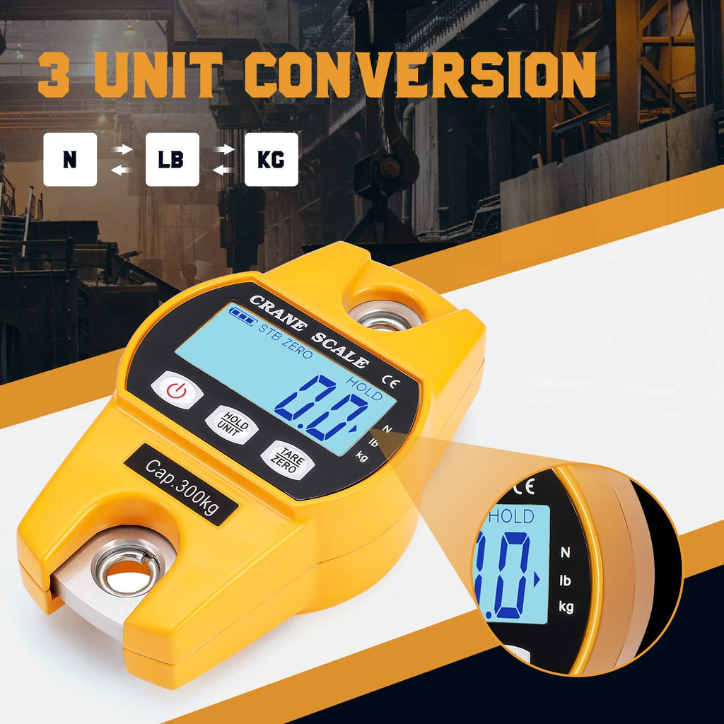 Mini Digital Crane Scale 300kg/660lb Pack of 2 Z915418