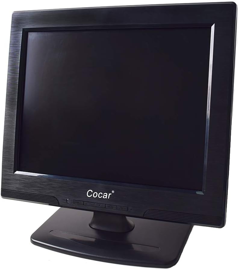 12 Inch LCD Security CCTV Monitor VGA HDMI AV BNC 4:3 HD Display LED Backlight Screen with USB Drive Player 800x600 Resolution Built-in Speaker Audio in/Out R355439
