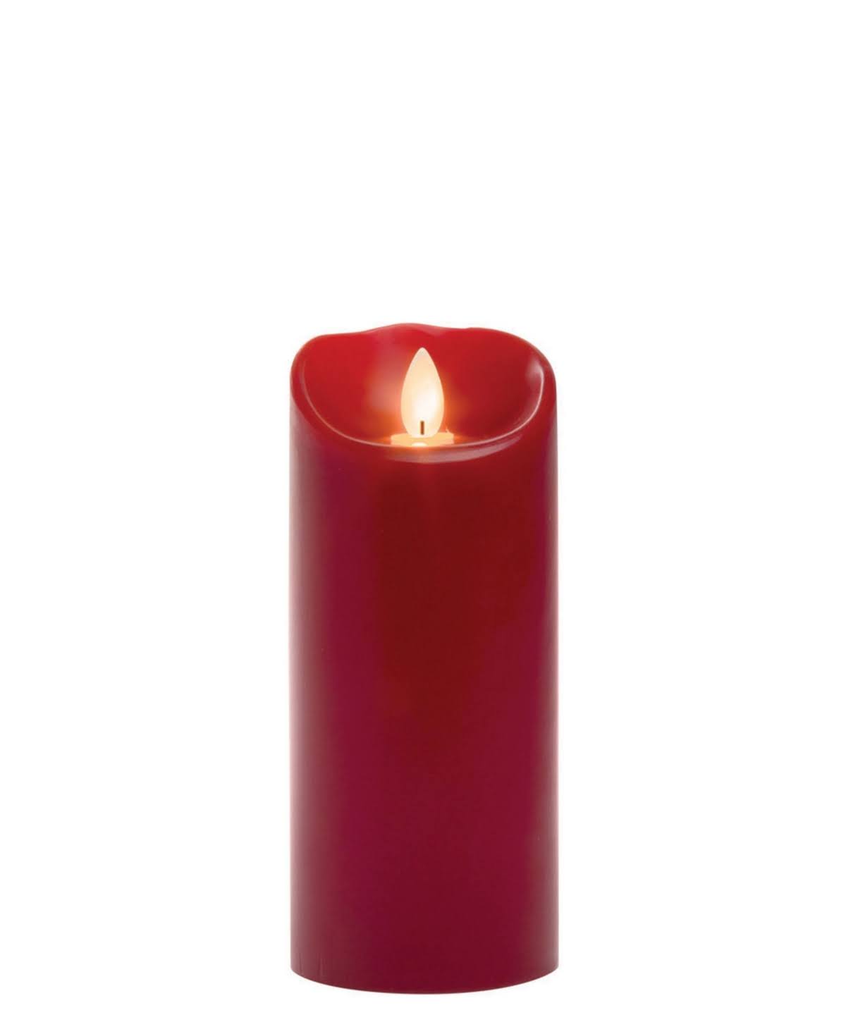 Red Smooth Candle Wax Pillar W396