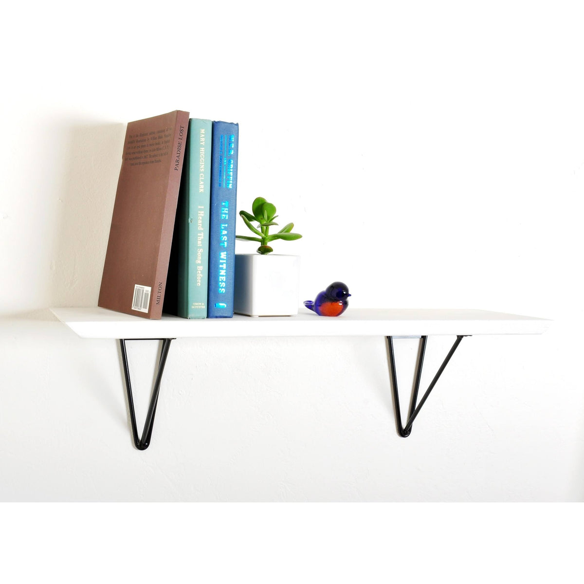 Dark Brown Wood Bracket Shelf J303