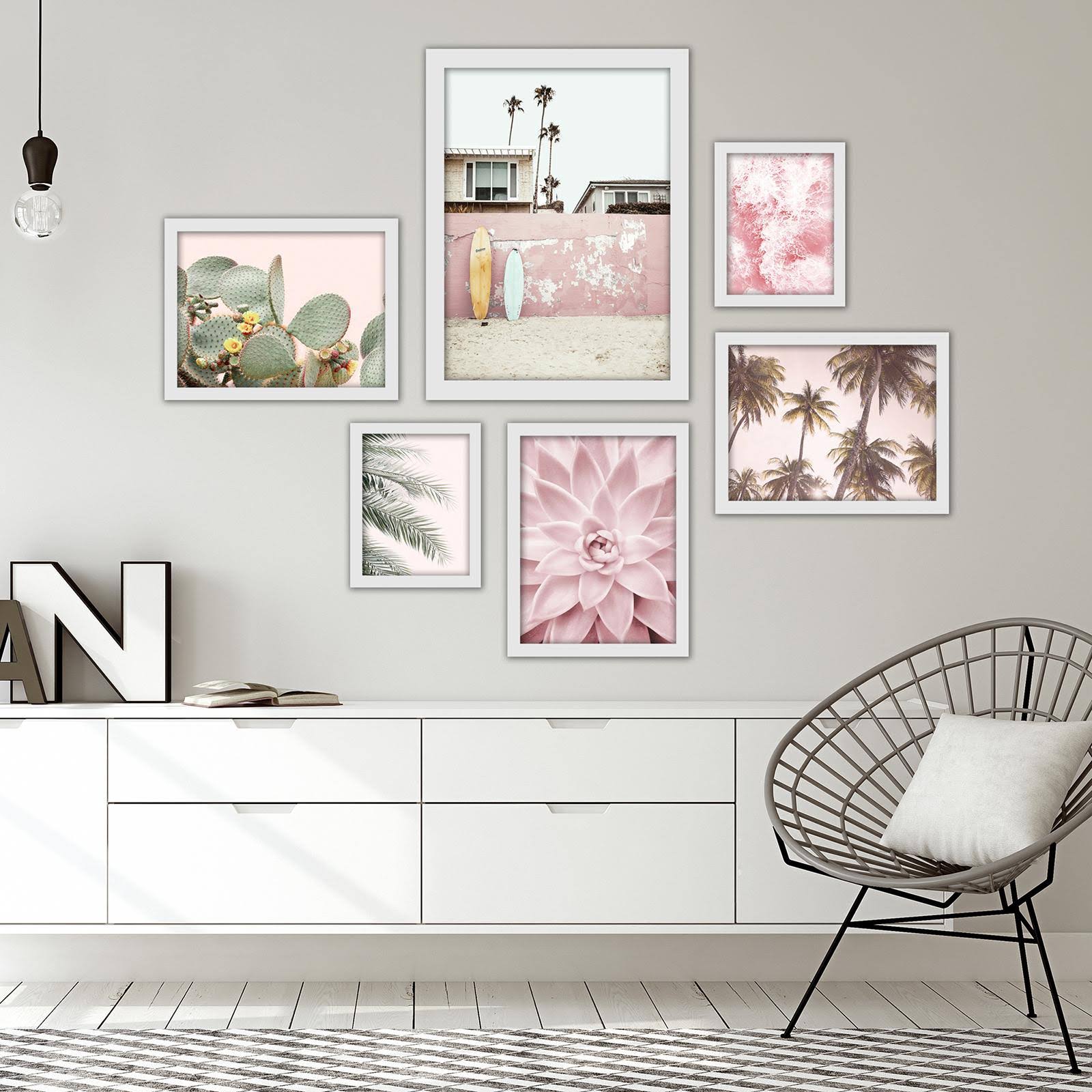 6-Piece White Wall Set N89968