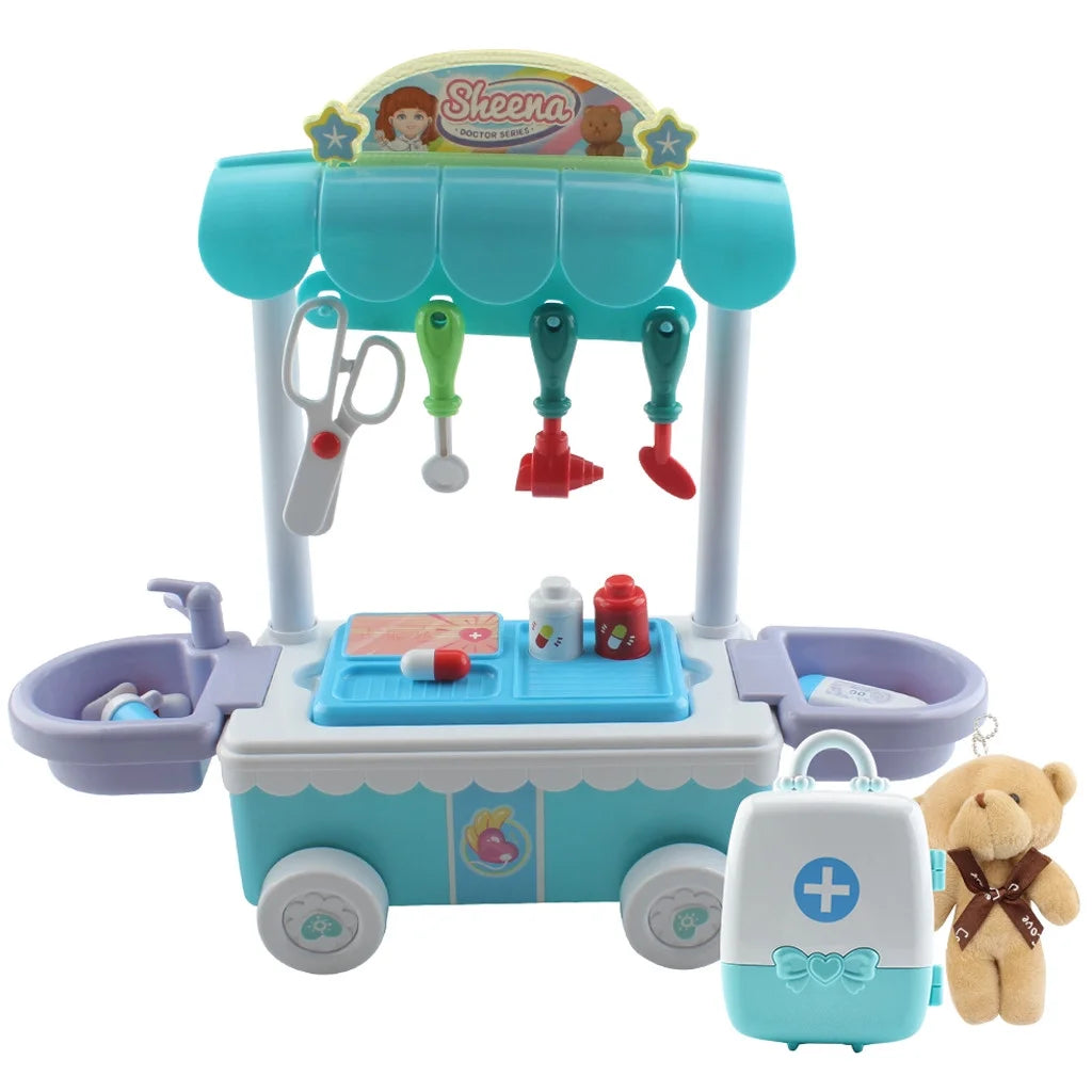 Doctor Kit Surgical Car with Music Children Play House Educational Role Play C251