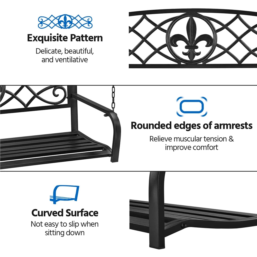 Black Iron Porch Swing V94333