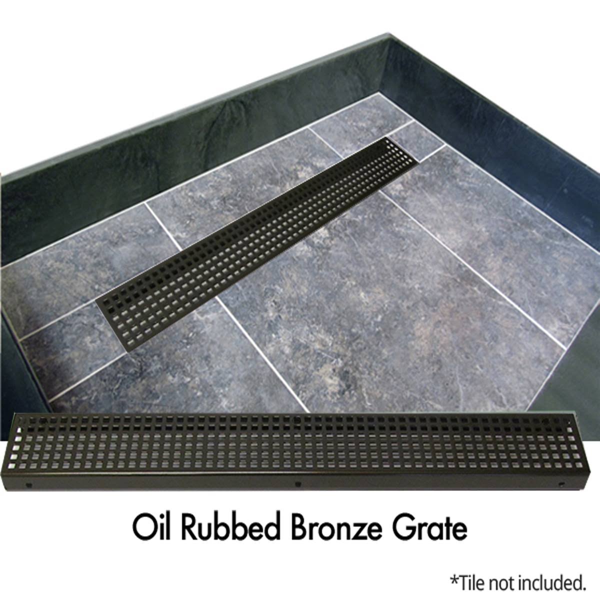 Bronze Shower Base with Grate K994