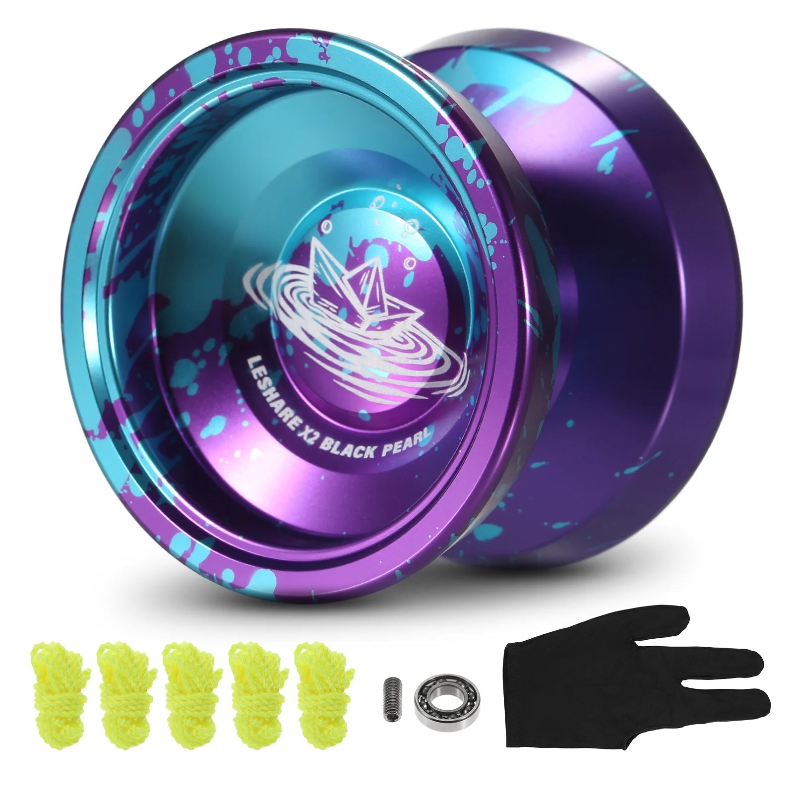 Aluminum Yoyo Ball with Bearing Strings and Glove O574891