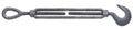 Turnbuckle, hook/eye, 1/2x12 inch C16327