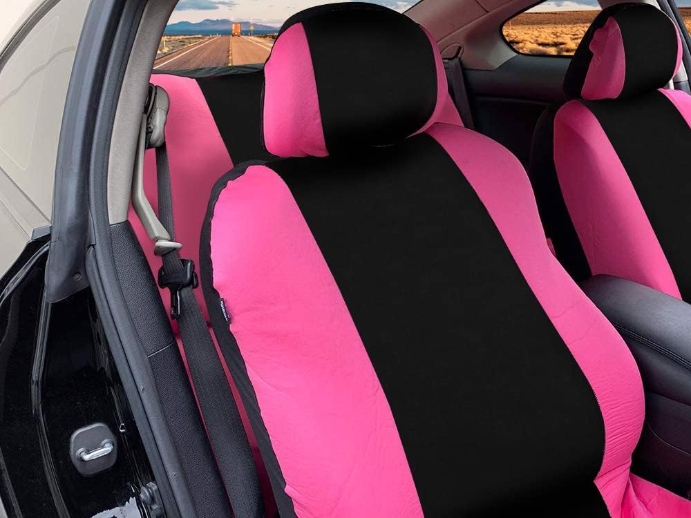 Pink Black 9pc Seat Covers E513