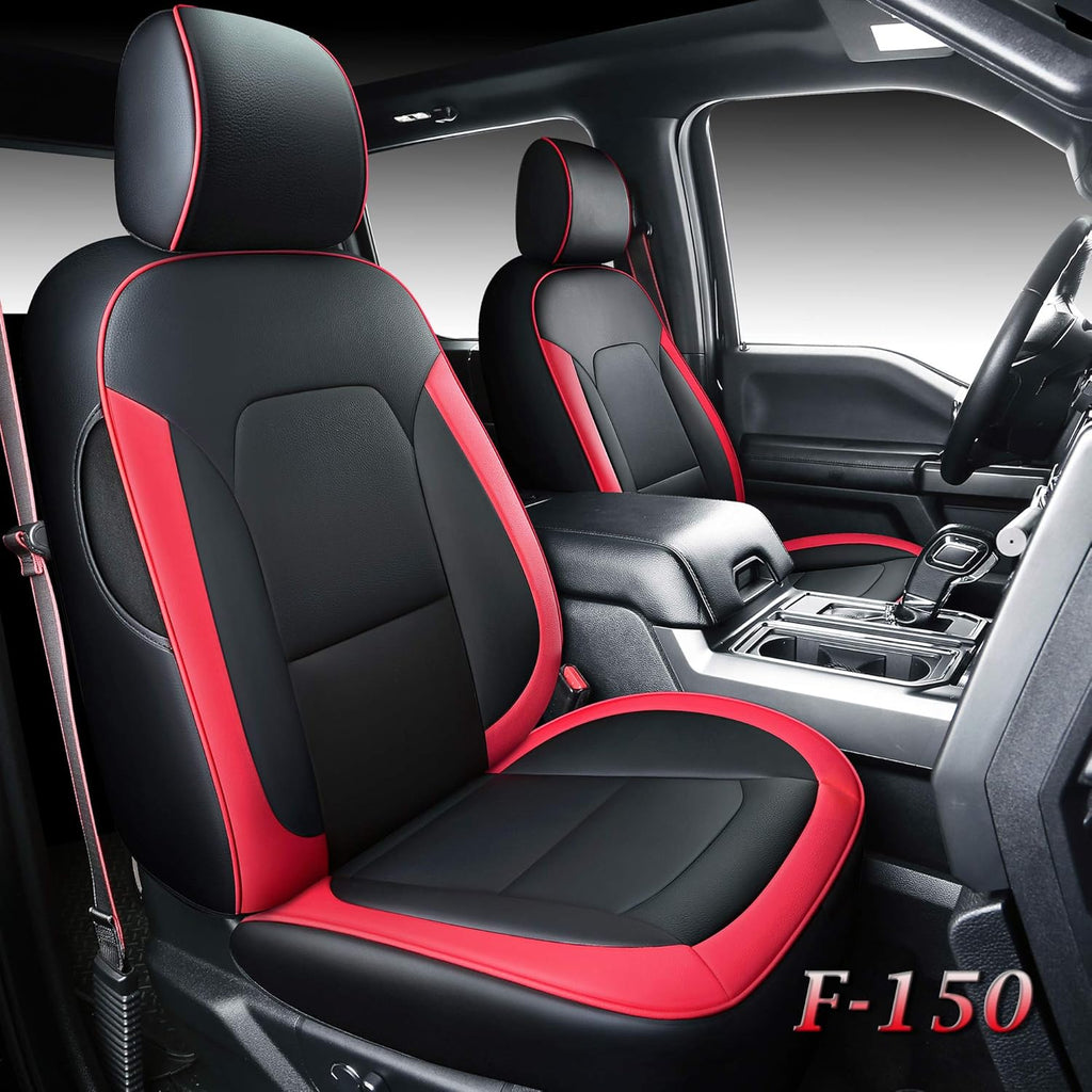 Black Waterproof Leather 5 Piece Truck Seat Covers E536568