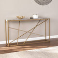 Faux Marble Skinny Console Table V604