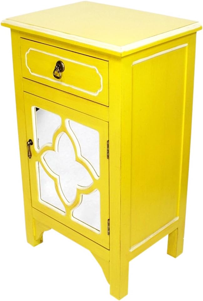 Aqua Single Drawer Distressed Cabinet P402774