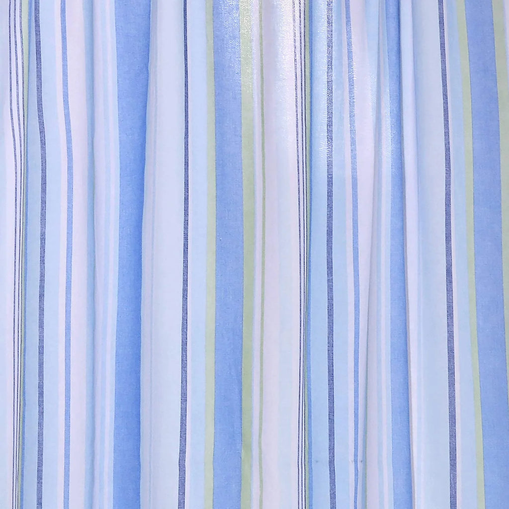 Striped Coastal Fish Drape Panel in Blues and Greens G304