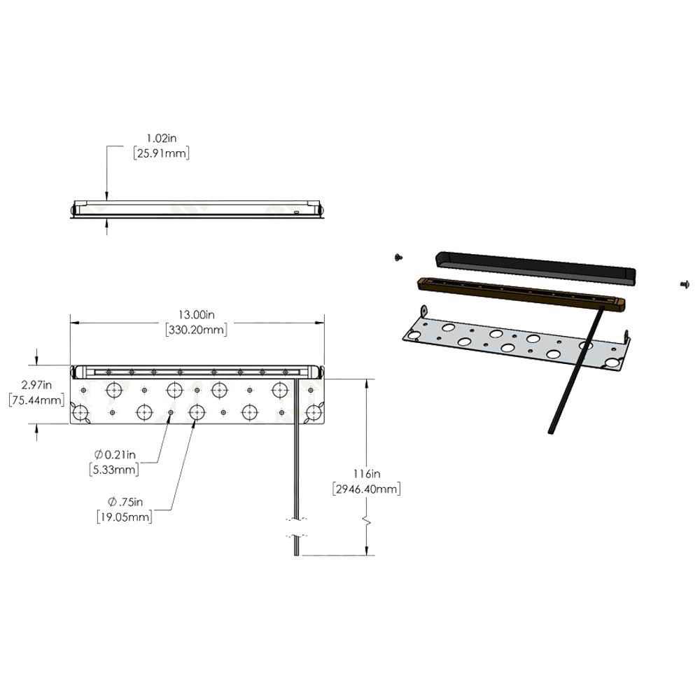 3W Low Voltage LED Retaining Wall Step Lights C301
