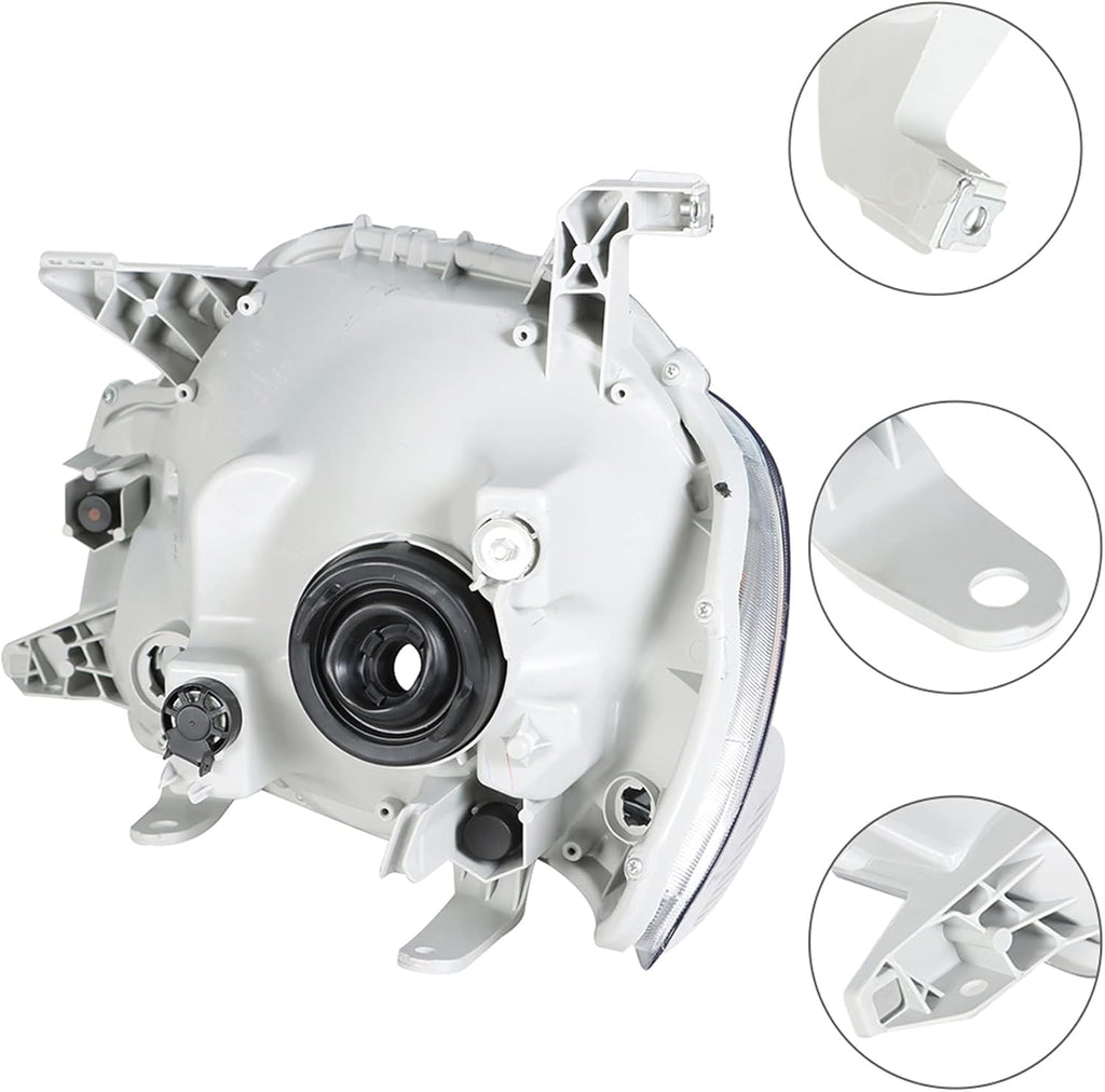 Chrome Housing Headlight Assembly with Amber Reflector for 2012-2015 Toyota Tacoma L693494