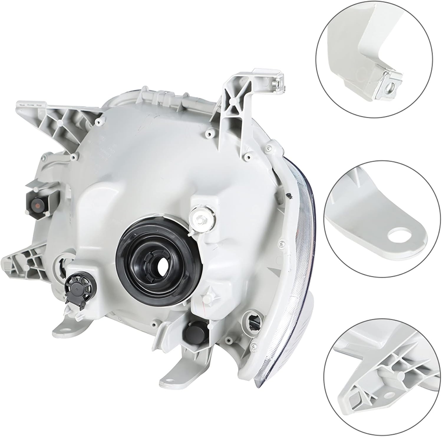 Chrome Housing Headlight Assembly with Amber Reflector for 2012-2015 Toyota Tacoma L693494