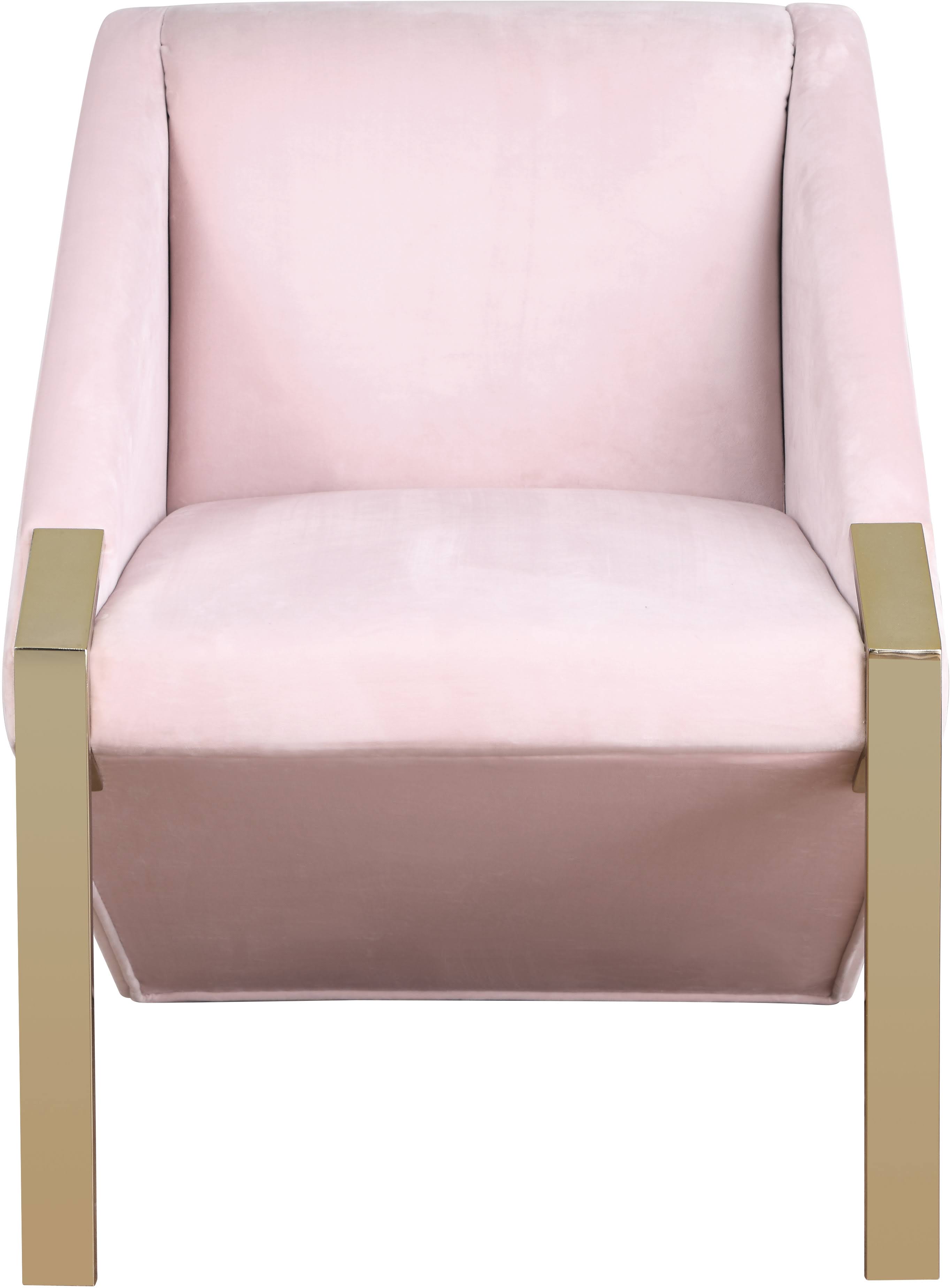 Pink Velvet Accent Chair Q982305