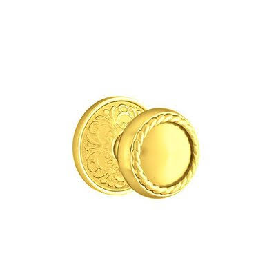 Passage Rope Knob with Bright Brass Finish Q116813