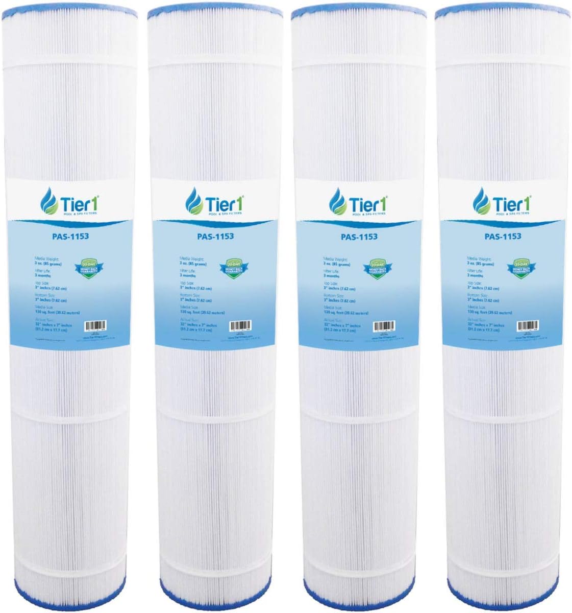 4 Pack Pleated Water Filter Cartridge P531842