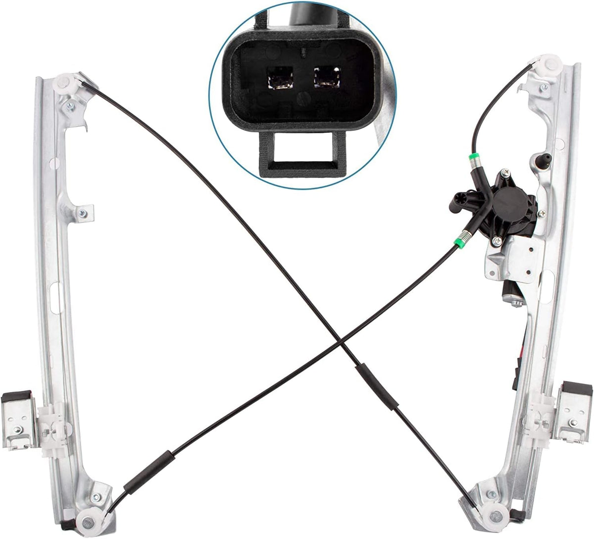 Front Right Passenger Side Power Window Regulator with Motor Compatible with Chevrolet Silverado Tahoe GMC Yukon XL Sierra Escalade Pickup Truck SUV 2002-2006, Pack of 2 X254476