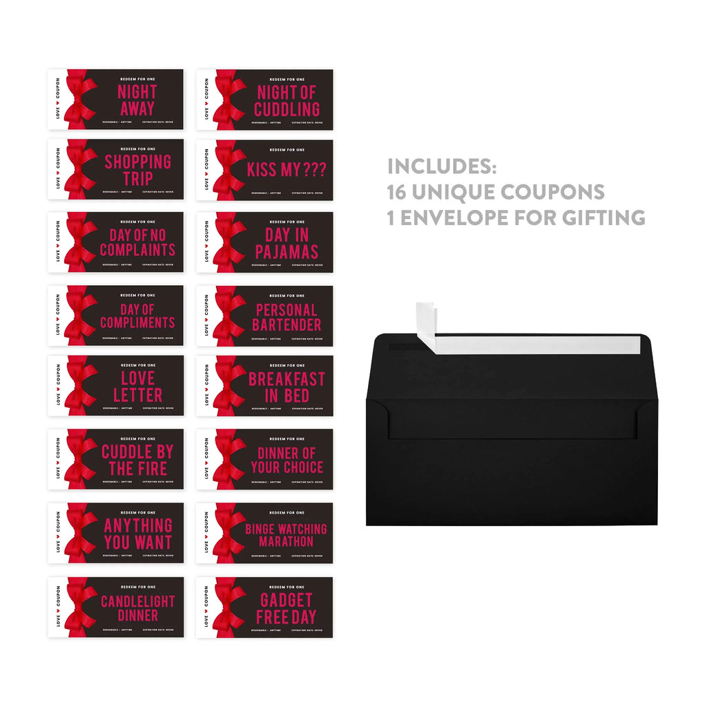 16-Pk Red Bow Coupons D504