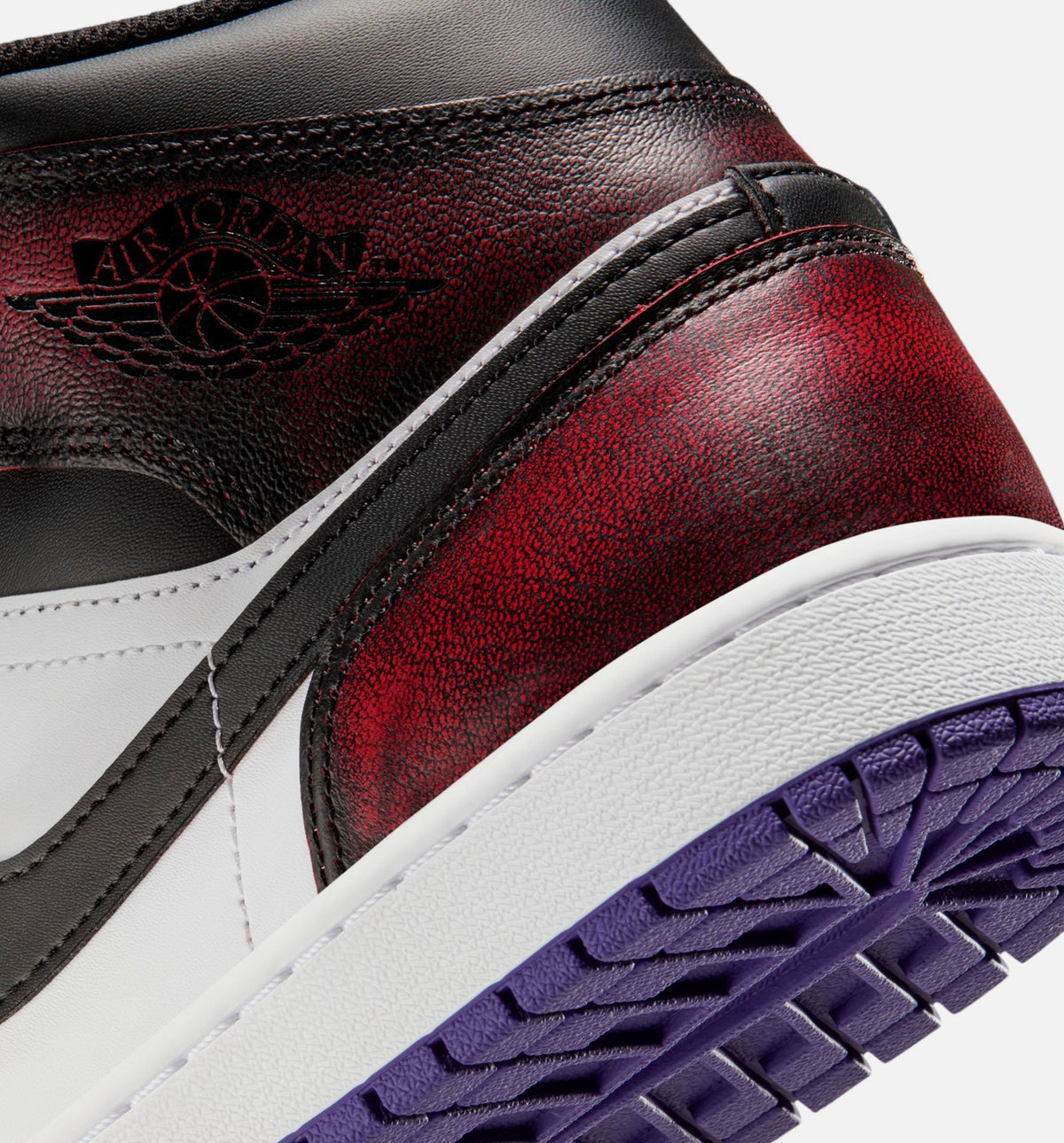 Air Jordan 1 Mid SE - Men's Lifestyle Sneaker (True Red/White/Court Purple/Black)