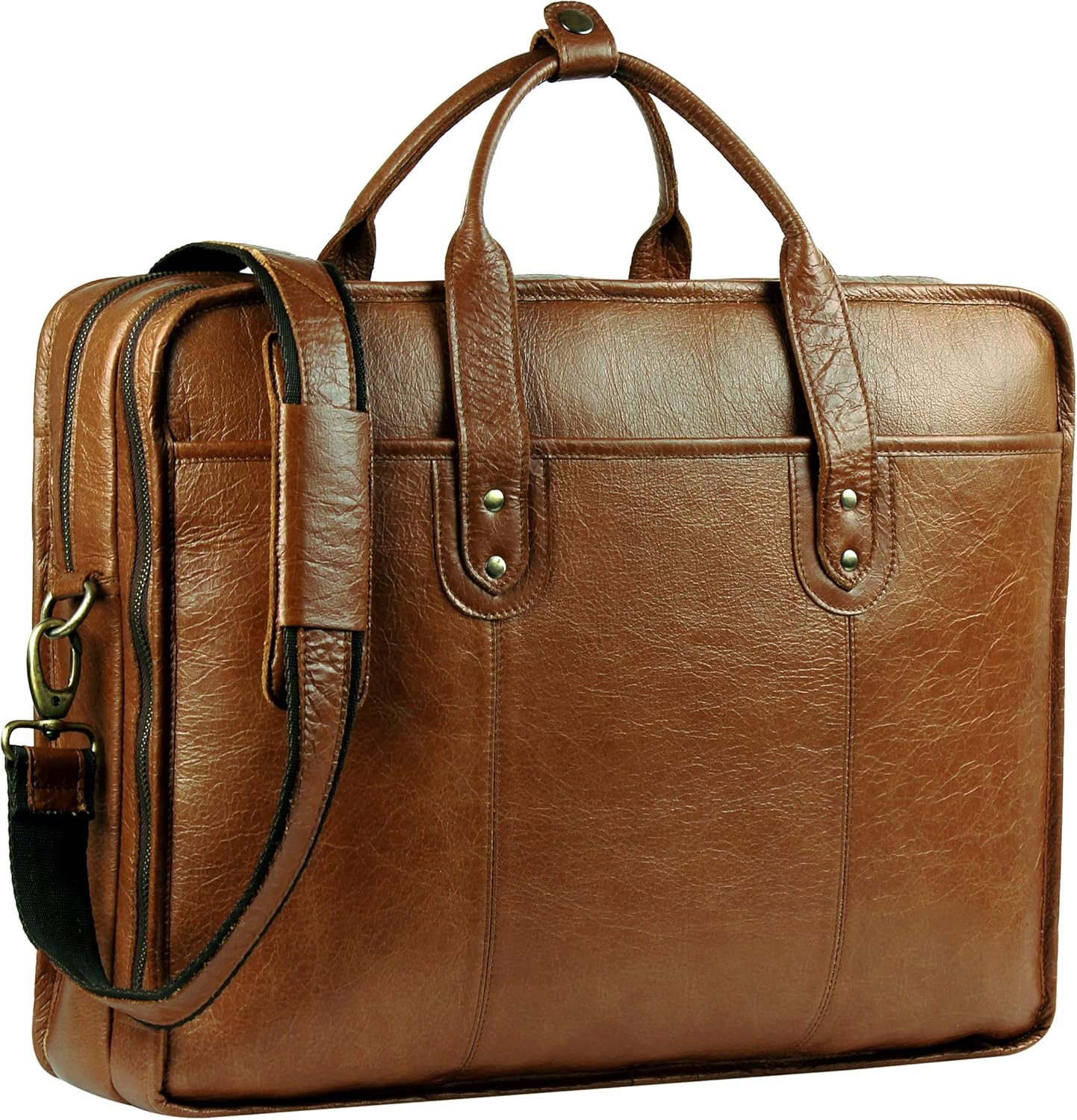 18 Inch Genuine Leather Messenger Laptop Bag K944