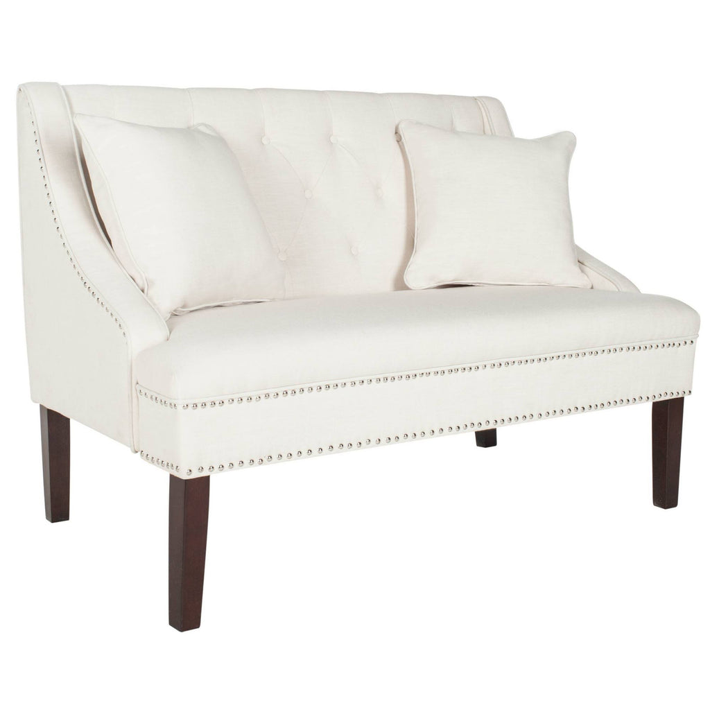 Light Beige Linen Settee M597