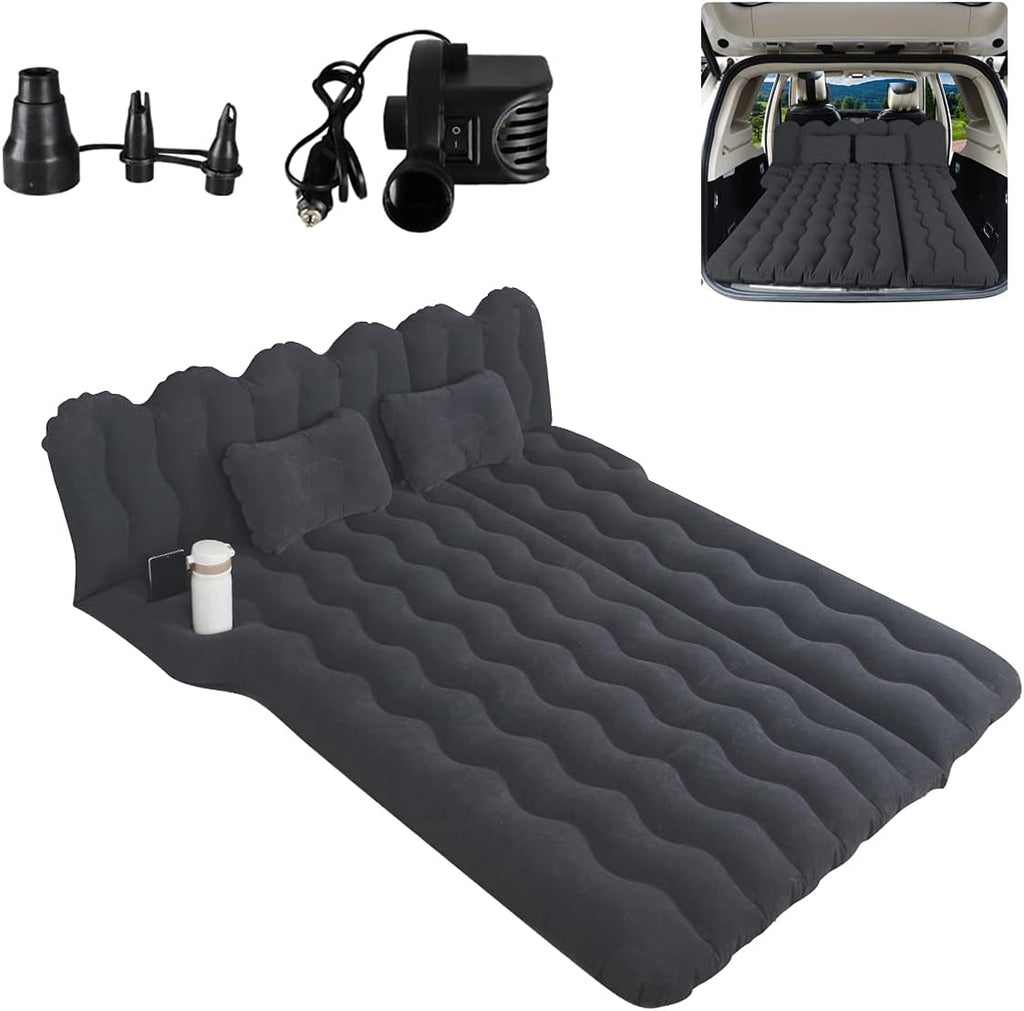 Inflatable Car Mattress with Electric Air Pump, Grey, Pack of 2 Q475