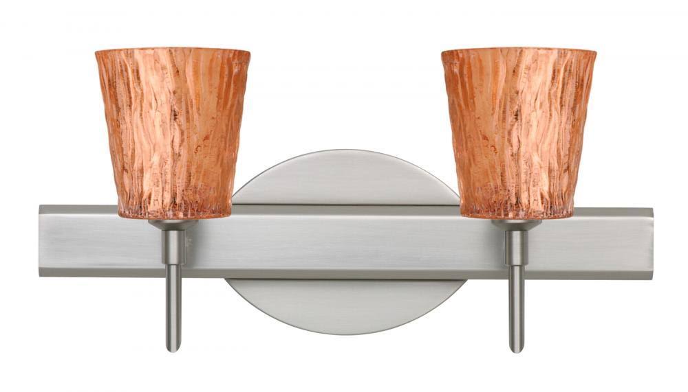Satin Nickel Stone Copper Foil LED Wall Light H466912