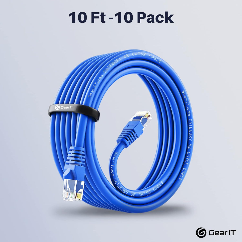100-Pack Blue Cat5e Ethernet Patch Cable 1 Foot I529774