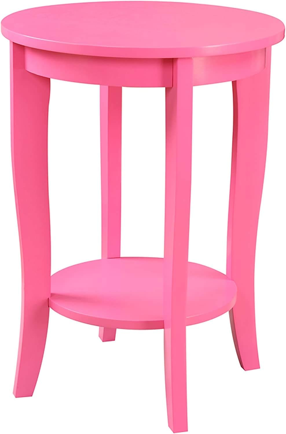 White Round End Table T778143