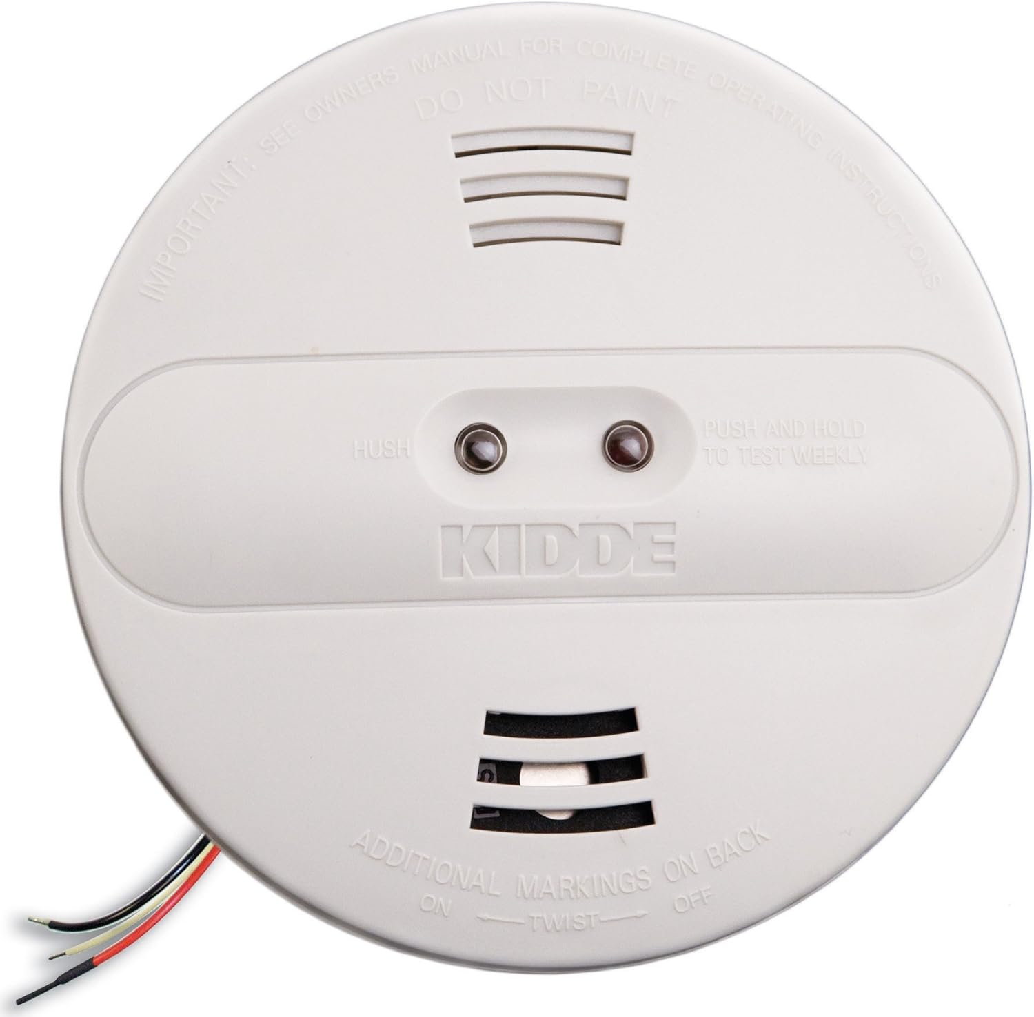 Hardwired Dual Sensor Smoke Alarm with Battery Backup E198077