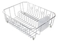 Large Chrome Dish Drying Rack with Utensil Holder D21842