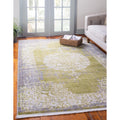 Light Green Area Rug 4'x6' Z83886