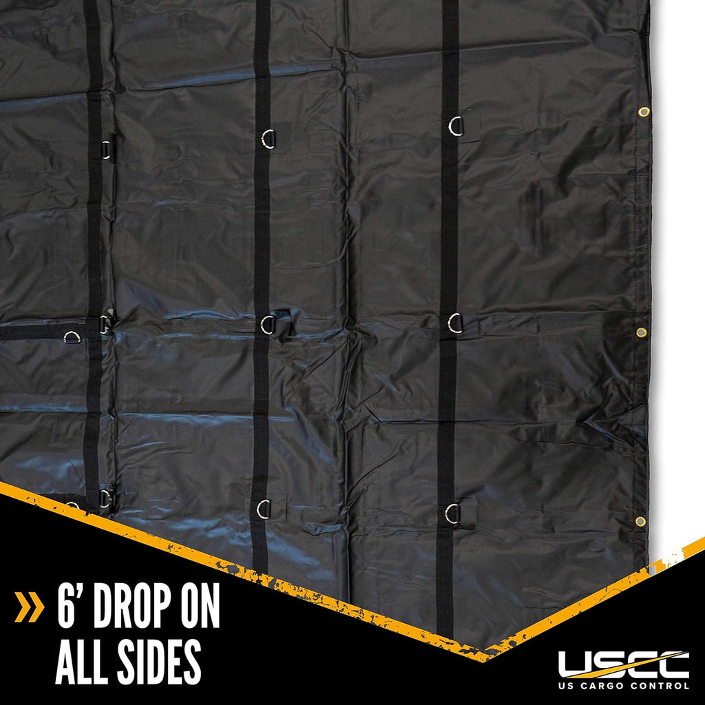 Lightweight Steel Tarp - 20 Foot x 16 Foot Flatbed Tarp - 14 Ounce PVC-Coated Polyester Waterproof Material I1475