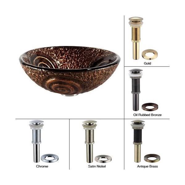 Oil Rubbed Bronze Glass Vessel Sink V452