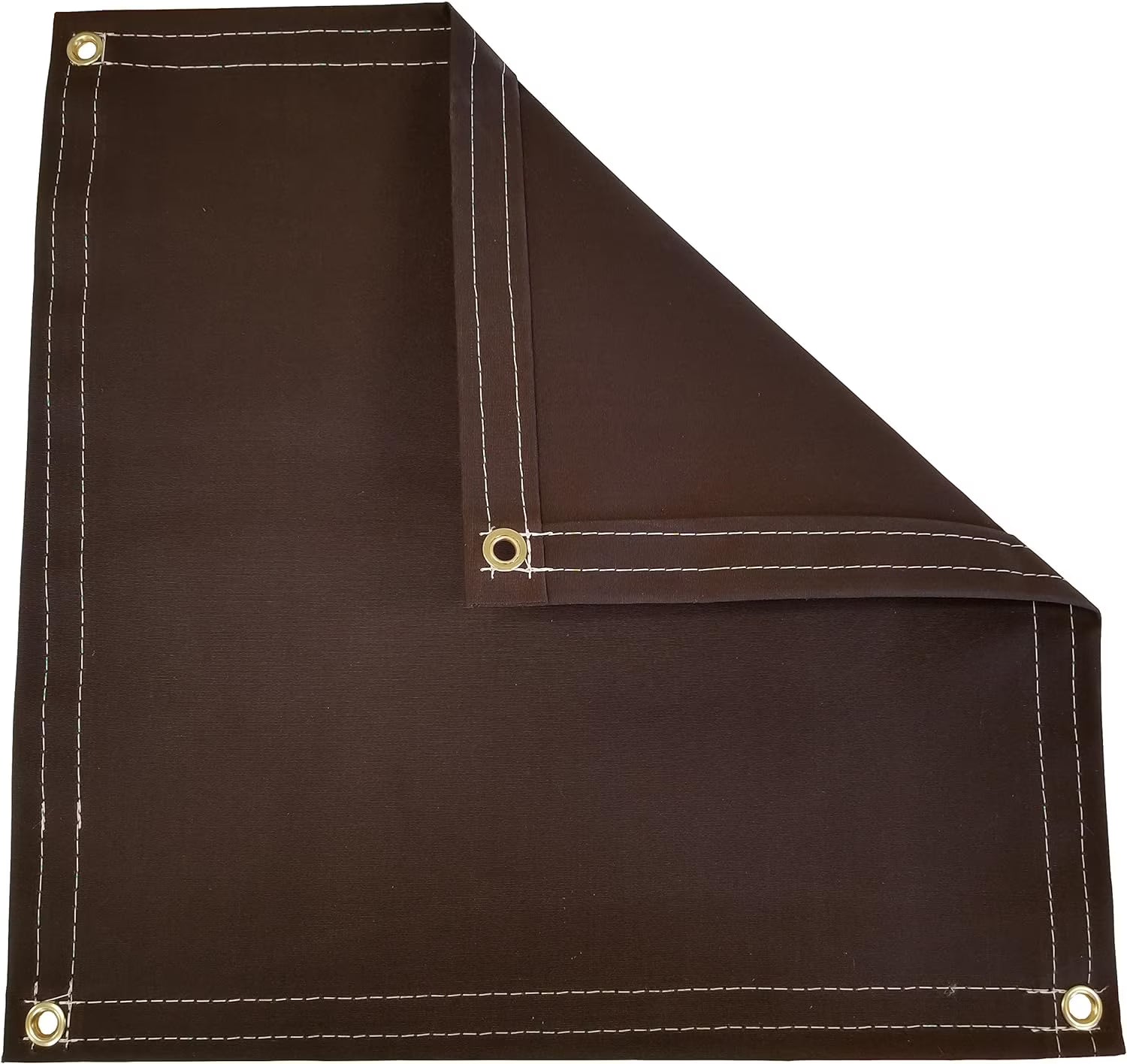 Brown Polyester Canvas Tarp 10 Ft. X 18 Ft. 14.5 Oz. X1079