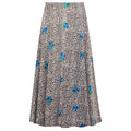 Cheetah Hydrangea Print A-Line Maxi Skirt V7599