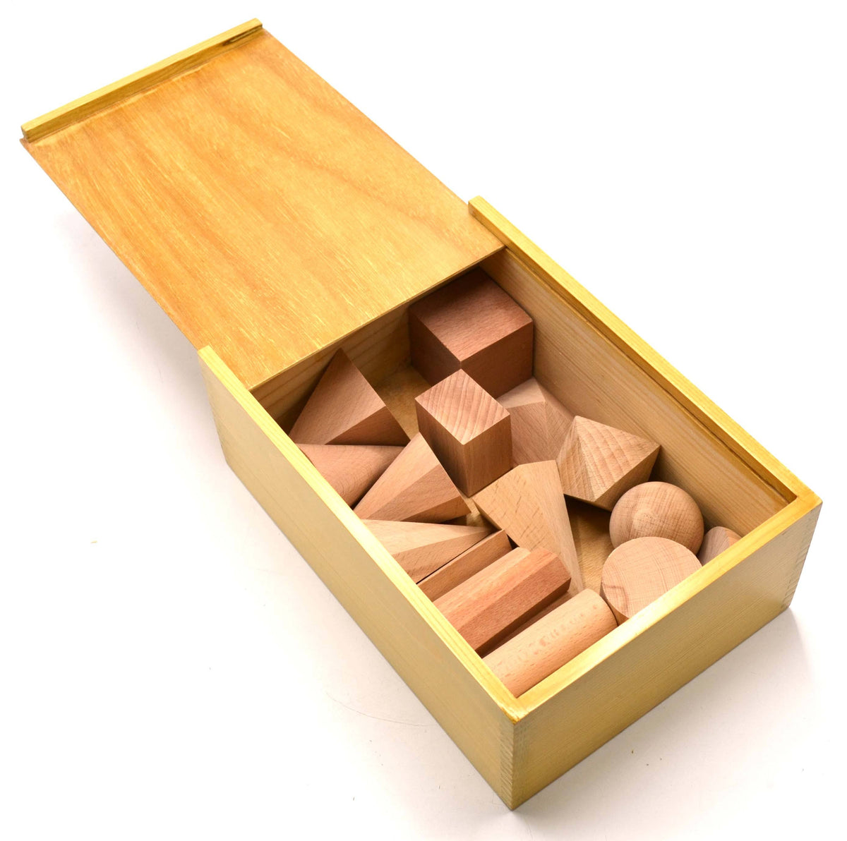 Set of 19 Hardwood Case Geometrical Shape Learning G8863