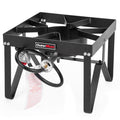 Outdoor Propane Burner Stove with 10 PSI Regulator and Cast Iron Braided Holes H32680