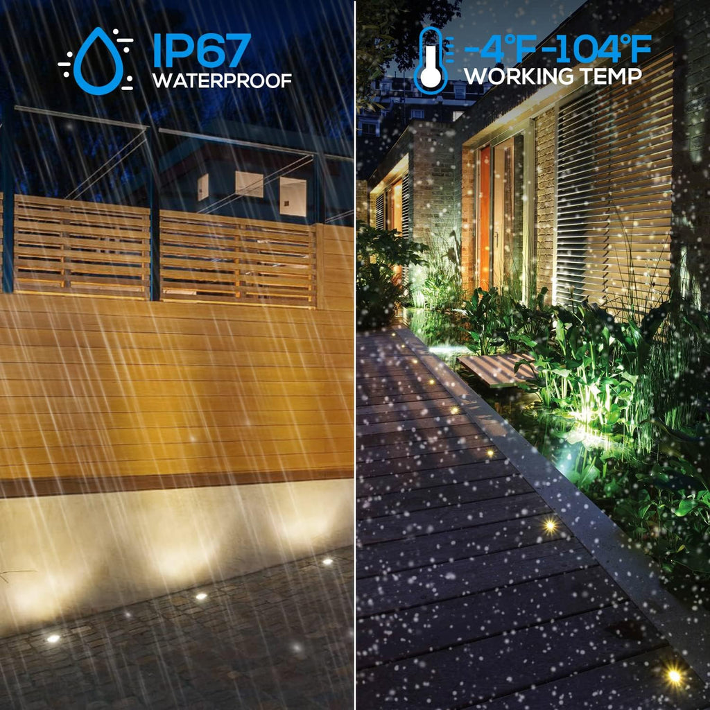 Pack of 6 7W 12V LED Aluminum In-Ground Well Light J870588