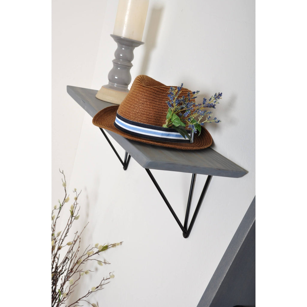 Dark Brown Wood Bracket Shelf J303