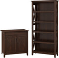 Bing Cherry Secretary Desk With 5 Shelf Bookcase L38110