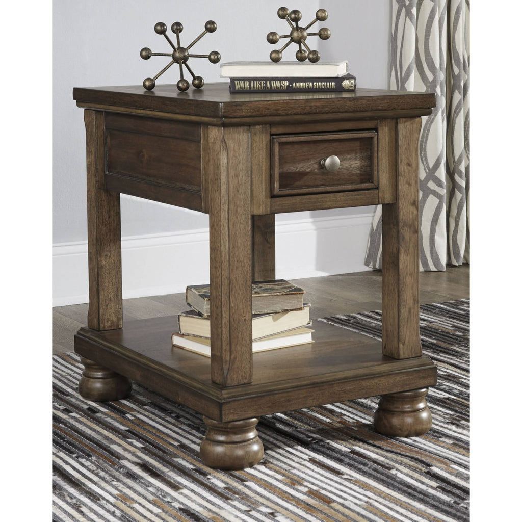 Medium Brown Chair Side End Table W504