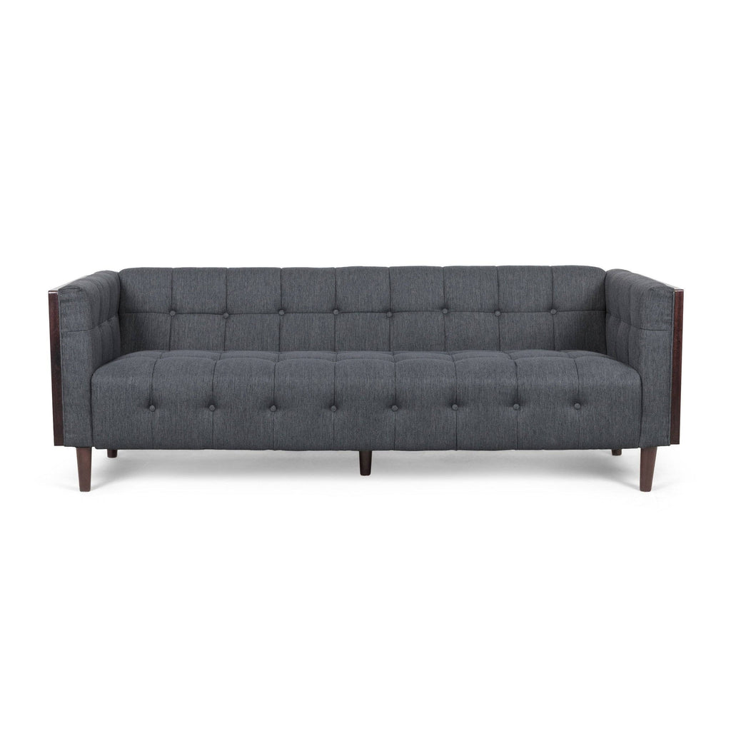 Tufted 3 Seater Sofa Beige/Brown N385