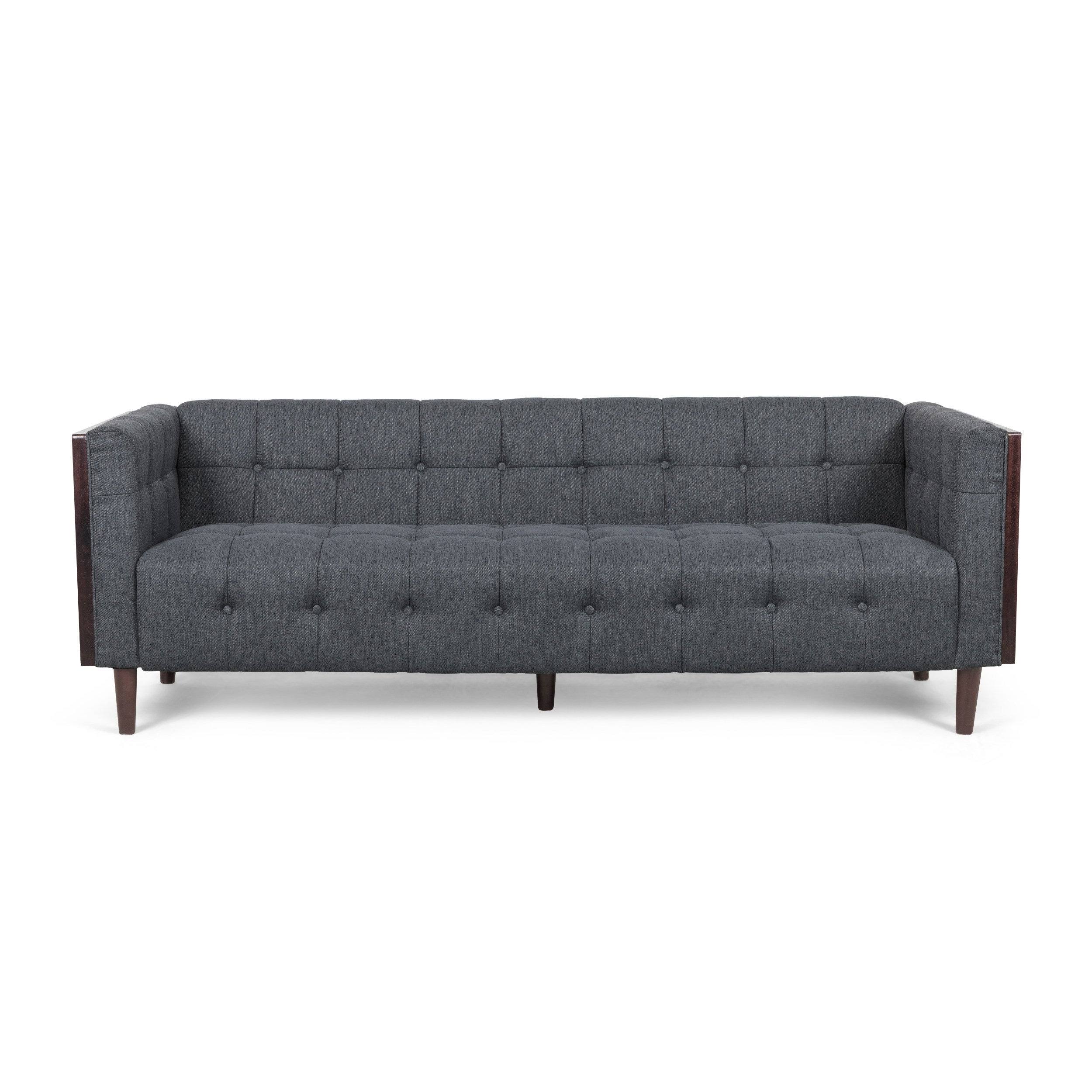 Tufted 3 Seater Sofa Beige/Brown N385