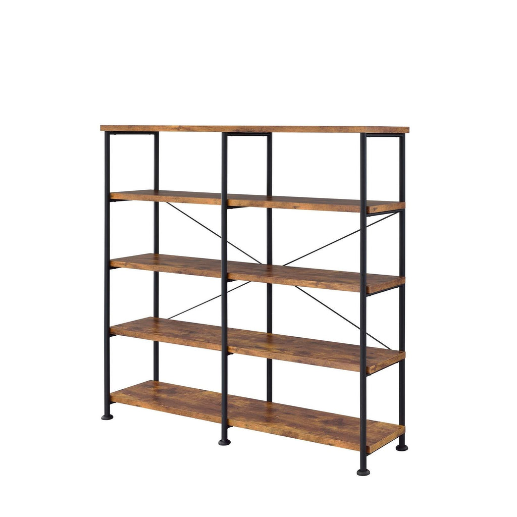 Antique Nutmeg Double-Wide Bookcase K6614