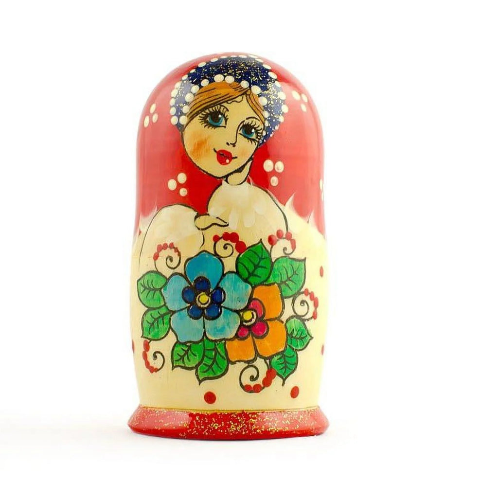 Set of 3 Wooden Nesting Dolls Matryoshka 3.5 Inches Q501170