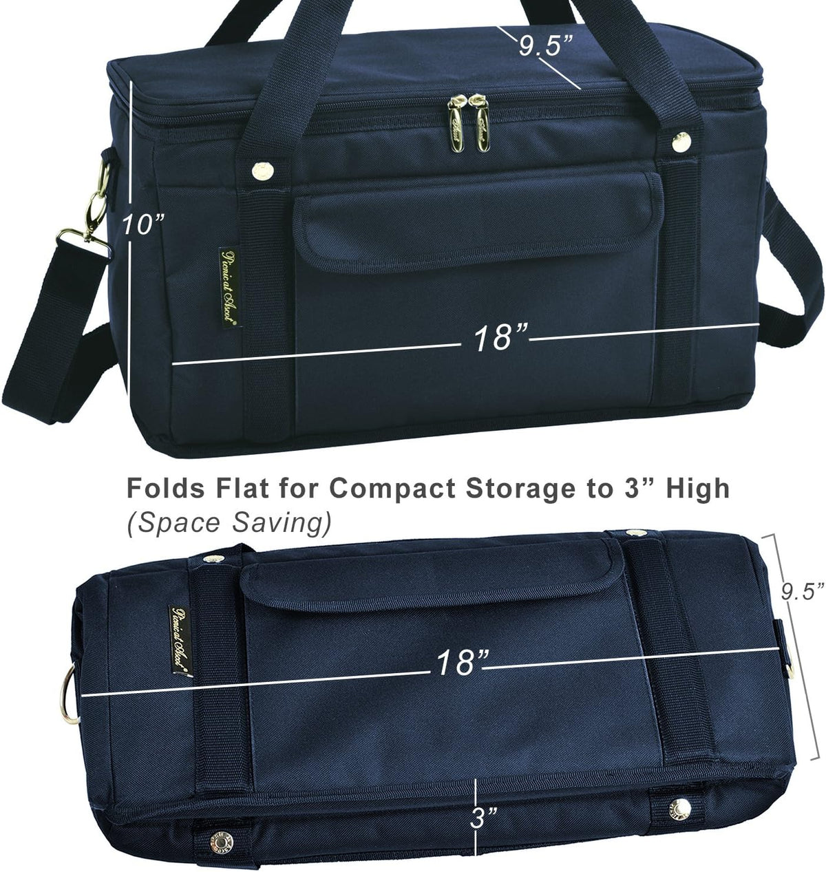 42 Can Hybrid Semi-Rigid Folding Cooler, Navy/White Pack of 2 J695985