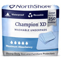 Large Washable Underpad, 33x35 in., Pack/4 F274