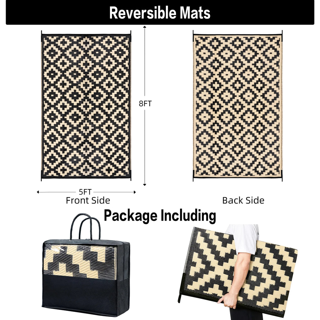 5'x8' Waterproof Plastic Outdoor Rugs I544